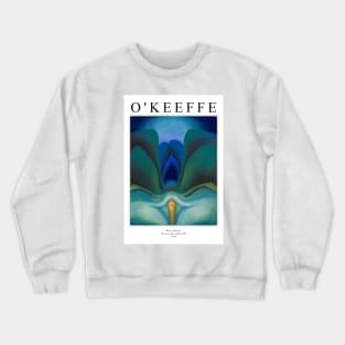 High Resolution Georgia O'Keeffe Painting Blue Flower 1918 Crewneck Sweatshirt